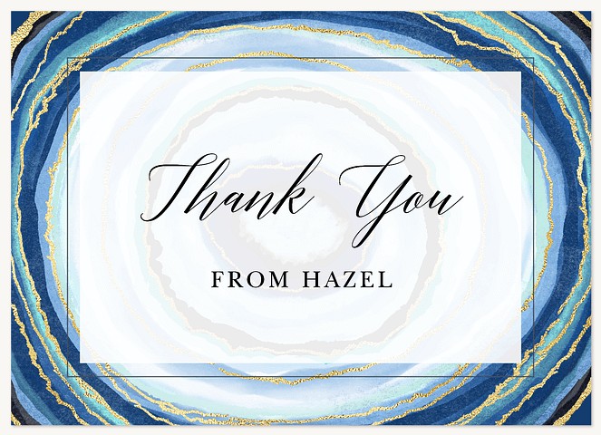 Gilded Agate Thank You Cards 