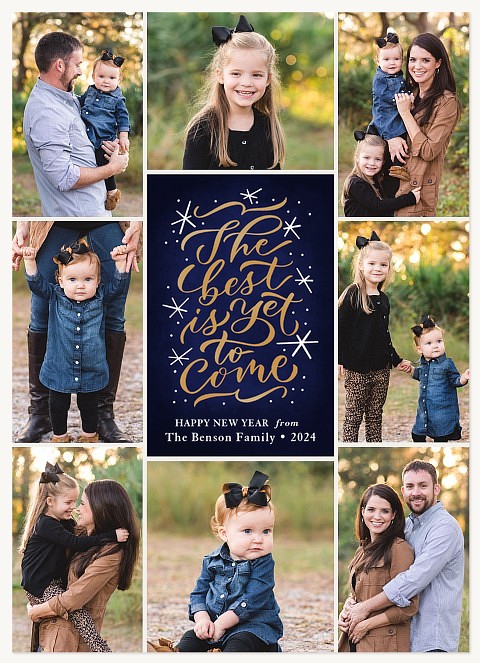 Starry Collage Personalized Holiday Cards