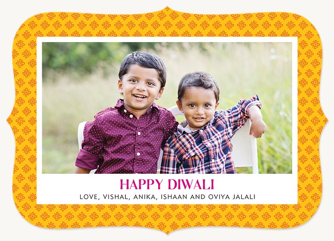 Block Printed Diwali Holiday Cards