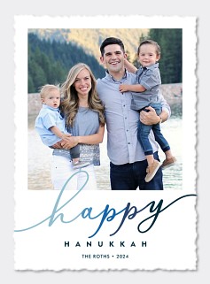 Watercolor Hanukkah Card