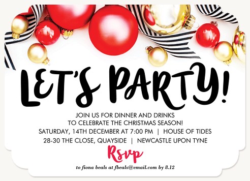 Let's Party Holiday Party Invitations
