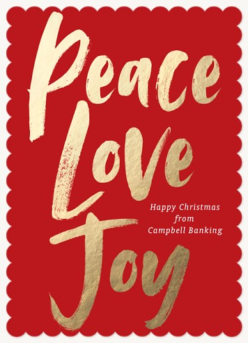 Bold Paint Christmas Cards for Business