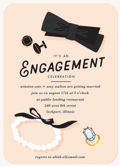 Posh Engagement Engagement Party Invitations