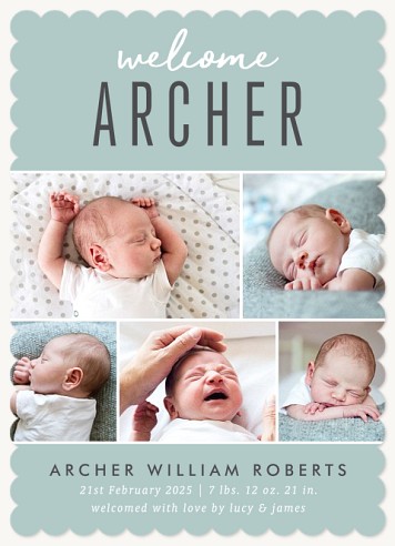 Mod Mosaic Baby Announcements