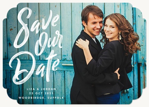 Painted Sign Save the Date Cards