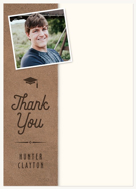 Country Textures Graduation Thank You Cards