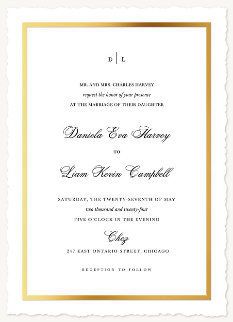Royal Initials Wedding Invitations