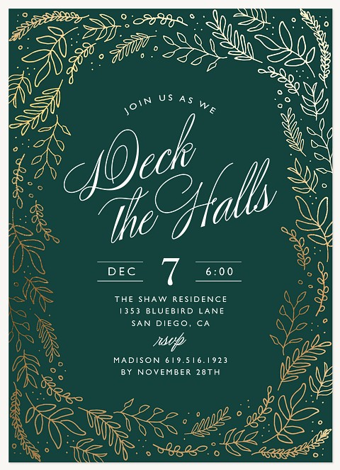 Decking the Halls Holiday Party Invitations