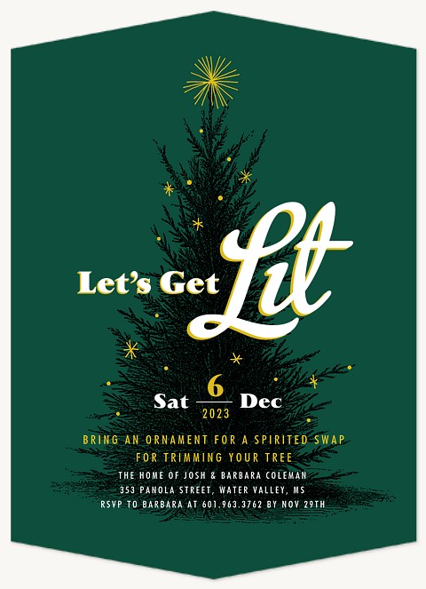 Get Lit Holiday Party Invitations