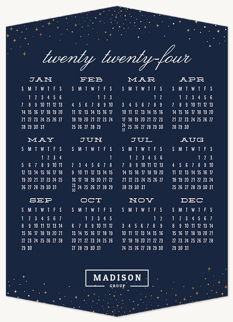 Starlit Calendar Business Holiday Cards