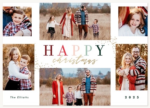 Rainbow Collage Christmas Cards