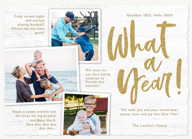 What a Year Personalized Holiday Cards