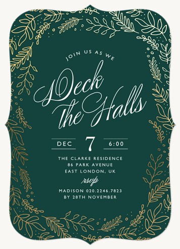  Decking the Halls Holiday Party Invitations