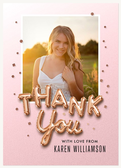 Party Balloons Thank You Cards 
