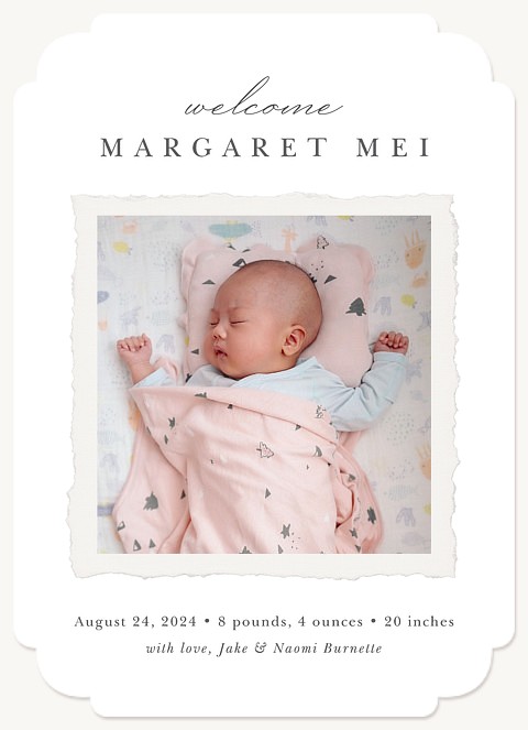 Scrapbook Photo Baby Announcements