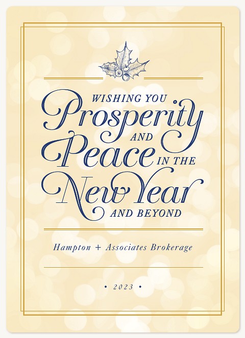 Prosperous Bokeh Holiday & Christmas Magnet Cards