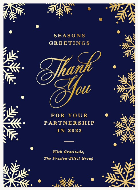 Formal Snow Business Holiday Cards