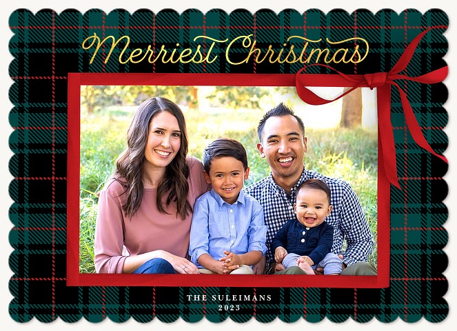 Traditional Present Personalized Holiday Cards