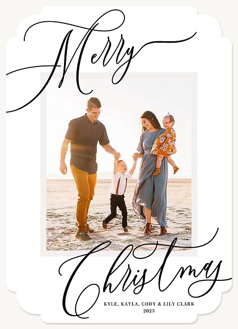 Elegant Writing Personalized Holiday Cards