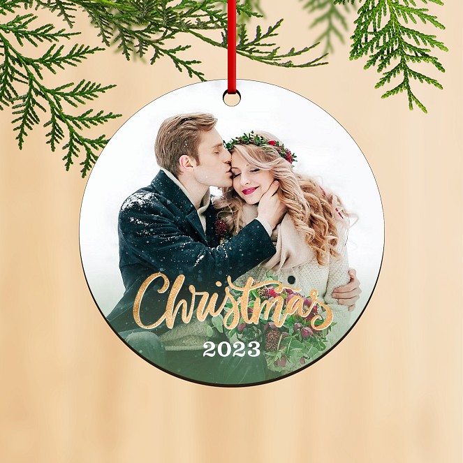 Golden Christmas Personalized Ornaments