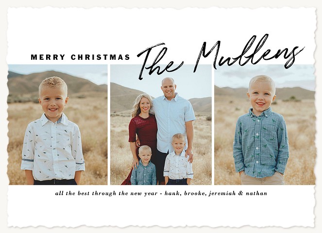 Simplicity Script Personalized Holiday Cards