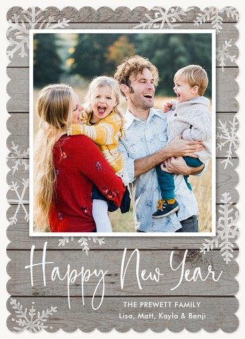 Weathered Snowflakes Christmas Cards