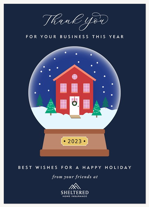Cozy Home Business Holiday Cards