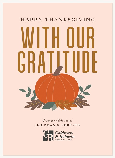 With Our Gratitude Business Holiday Cards