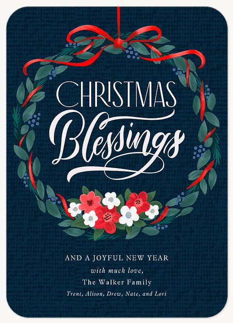 Christmas Blessings Personalized Holiday Cards
