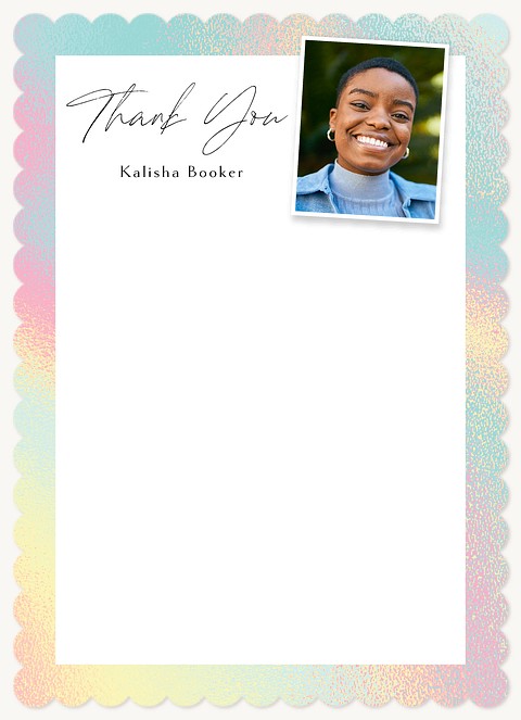 Iridescent Frame Thank You Cards 