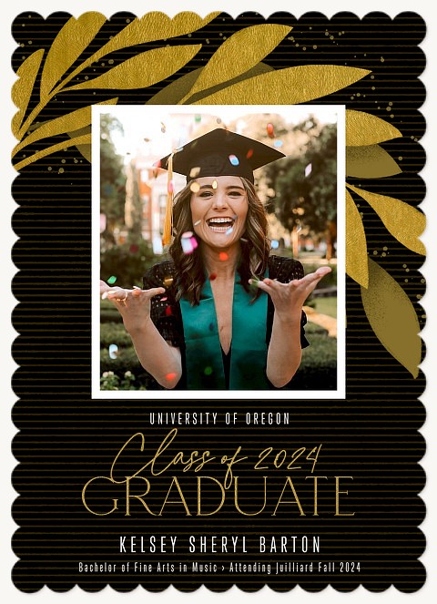 Golden Laurel Graduation Cards