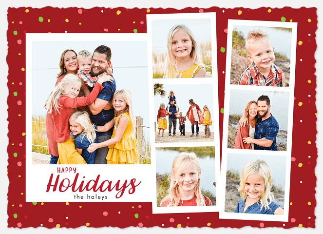 Confectionary Collage Holiday Photo Cards