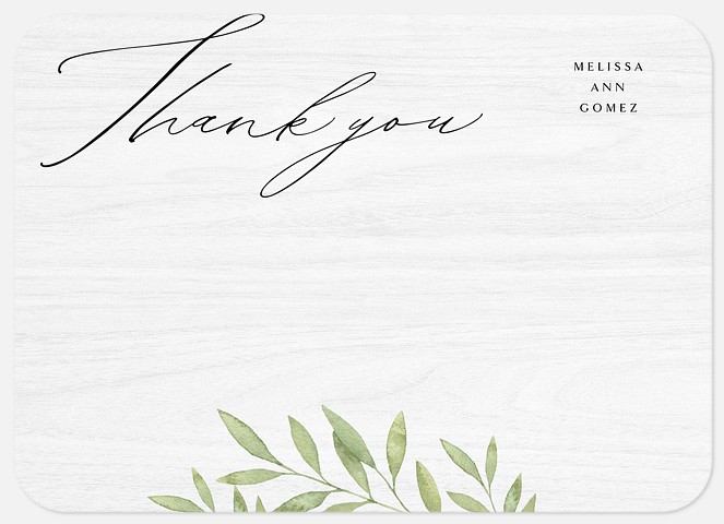 Painted Greenery Thank You Cards 