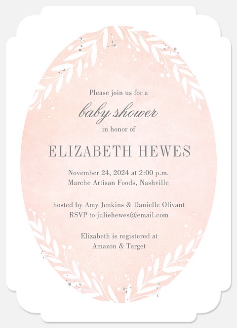 Lush Boughs Baby Shower Invitations
