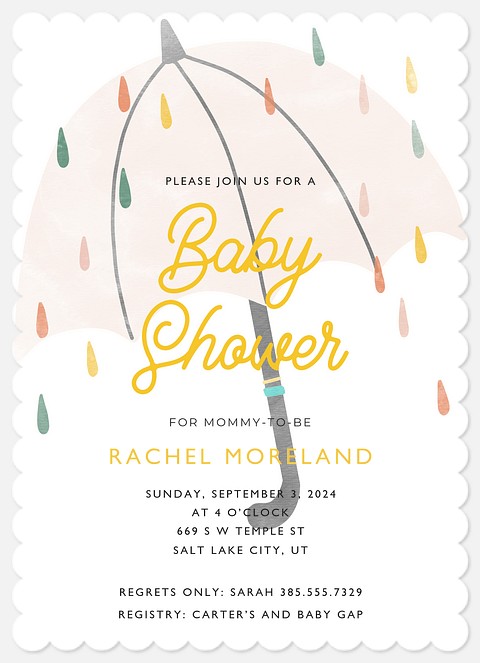 Sprinkling Happiness Baby Shower Invitations