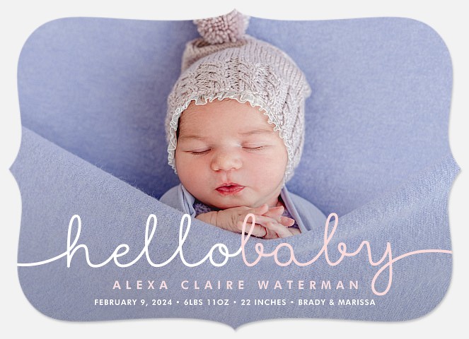 Hello Baby Baby Birth Announcements