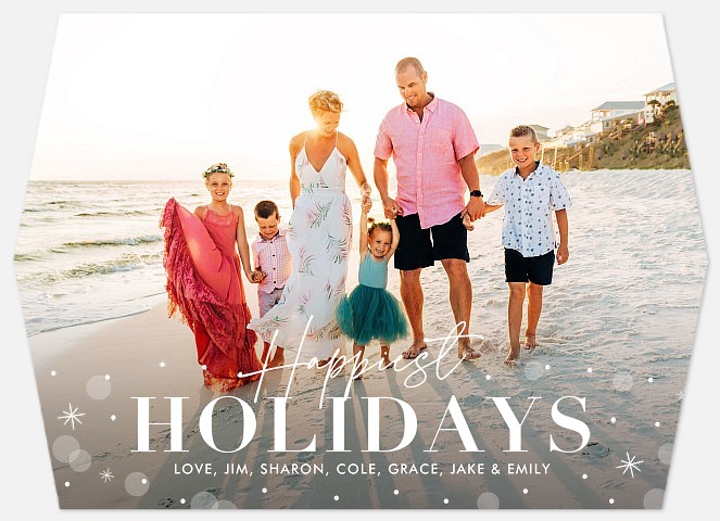 Sparkly Bokeh Holiday Photo Cards