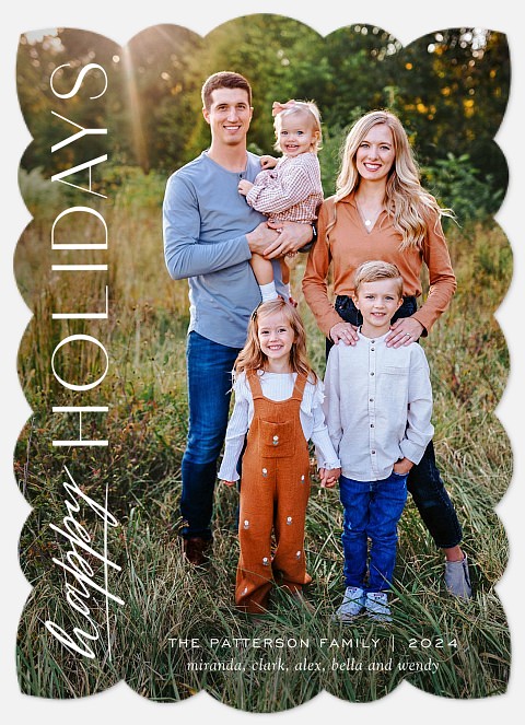 Vertical Styling Holiday Photo Cards