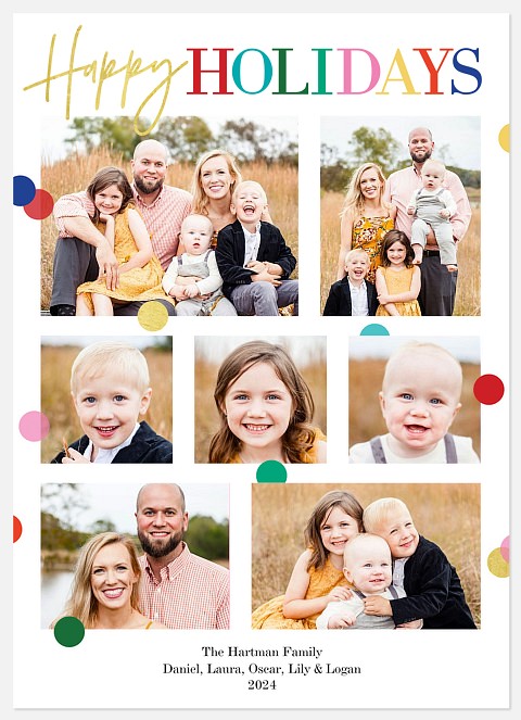 Joyful Dots Holiday Photo Cards