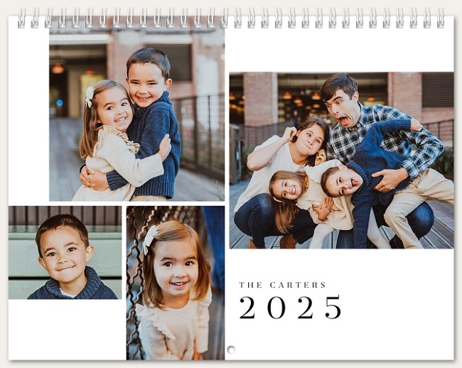 Modern collage calendar custom photo calendars