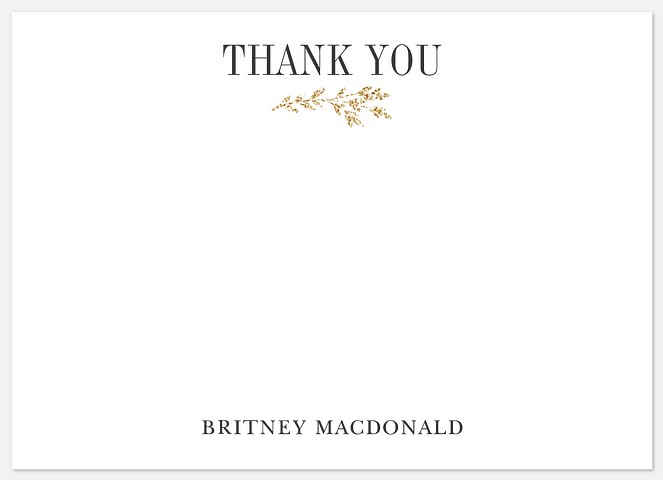 Glittered Branch Thank You Cards 
