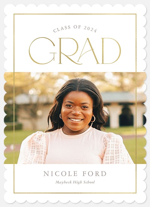 Gold Frame Graduation Cards