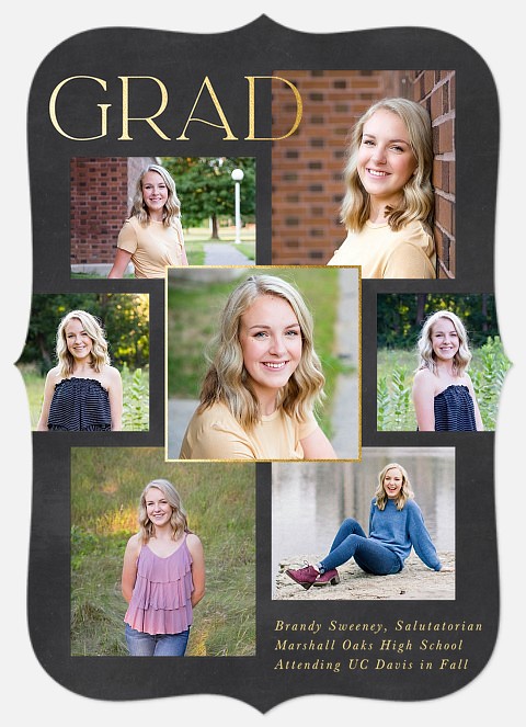 Gold Elegance Graduation Cards