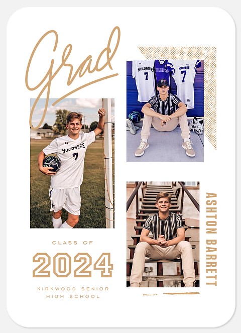 Portrait Trio Graduation Cards