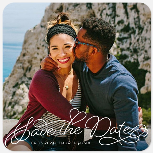 Beloved Calligraphy Save the Date Photo Cards