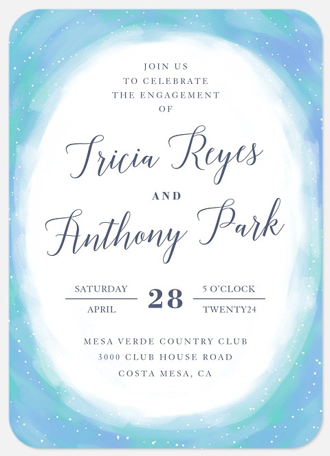 Starry Celebration Engagement Party Invitations