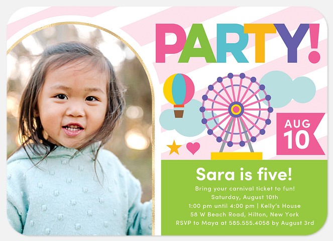 Carnival Kids' Birthday Invitations