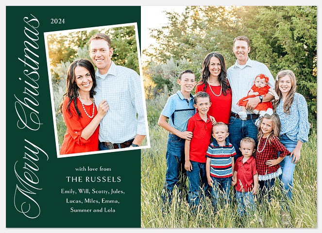 Photo Inset Holiday Photo Cards