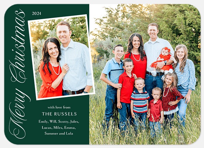 Photo Inset Holiday Photo Cards