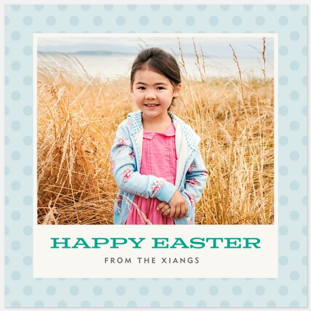 Easter Polka-dots Easter Photo Cards